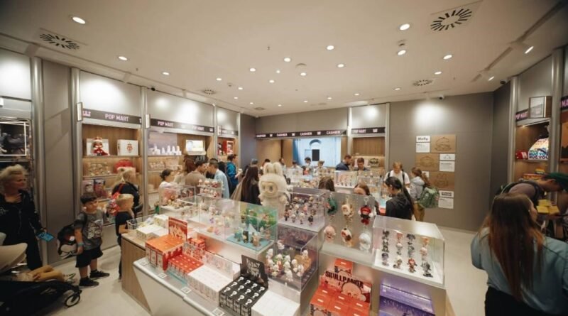 Customers visit a Pop Mart store in Europe as Chinese cultural IP products such as Labubu gain popularity among young consumers.