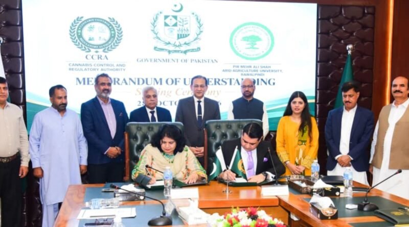 CCRA PMAS AAUR sign MoU to strengthen cannabis research and regulation